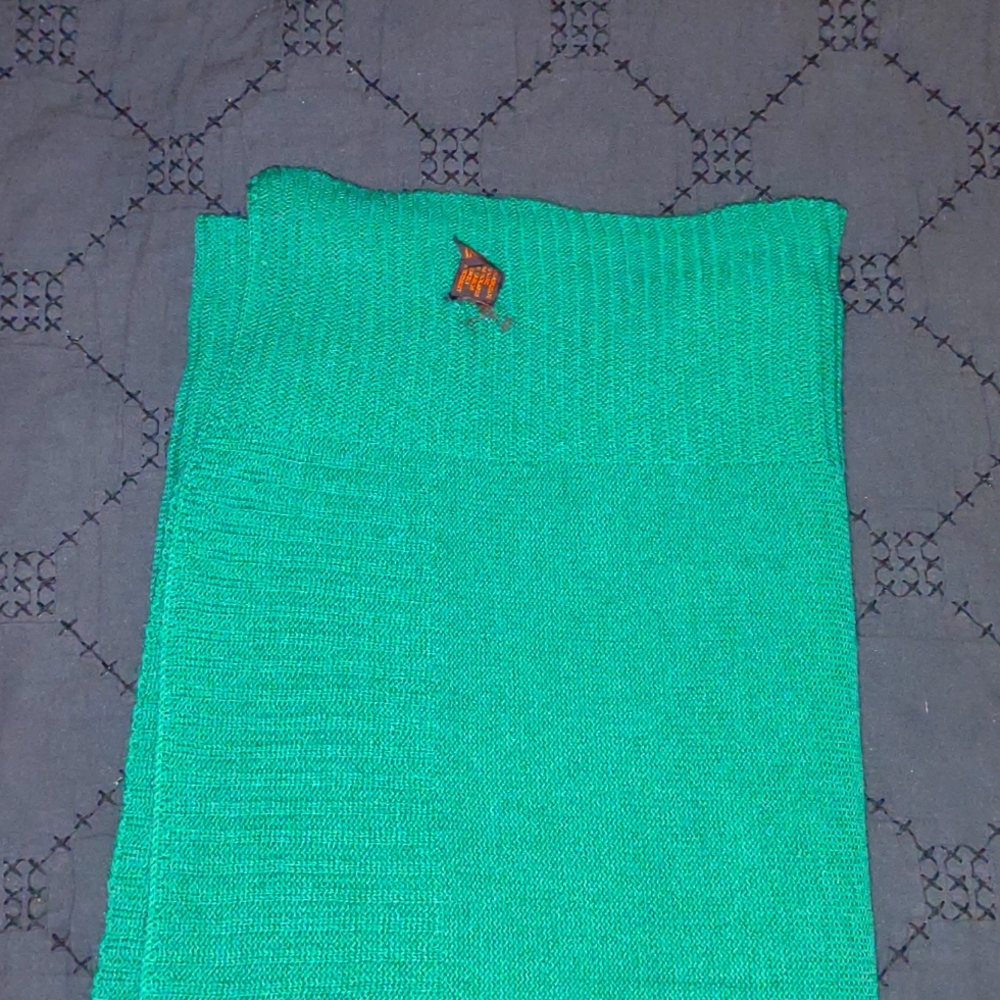 Yves Saint Laurent Vintage Wool Blend Shawl Kelly Green